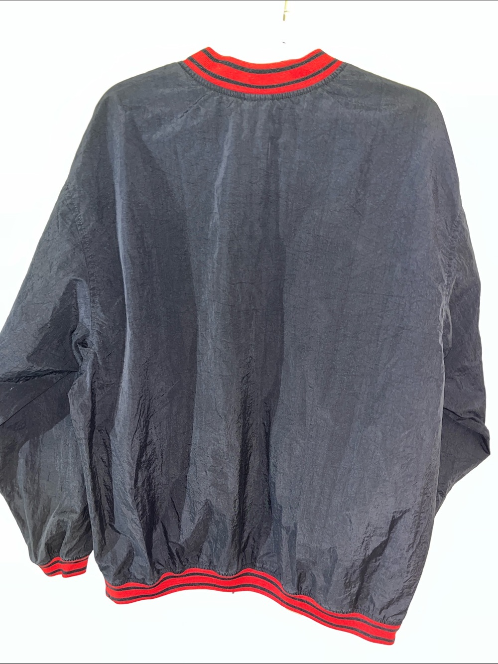 Vintage Nike Black Nylon Polymide Coated Gym Casual Basketball Work Out Jacket - Picture 2 of 5